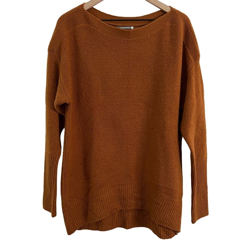 Anthropologie Naomi Brown Knit Wool Tunic Sweater Size Small Oversized